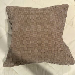 Restoration hardware suede woven pillow